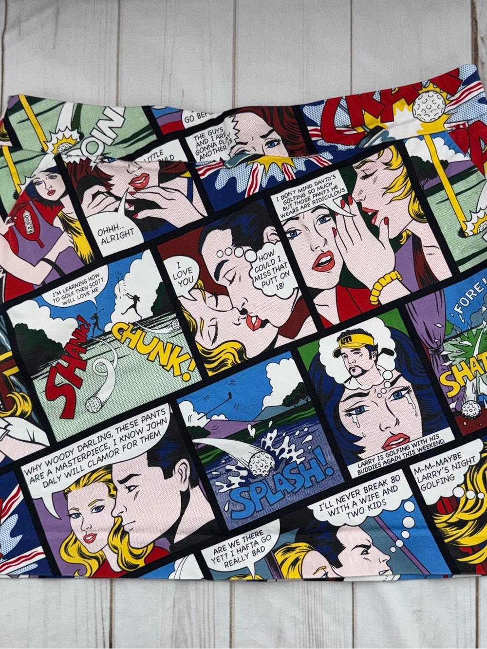 Rare LoudMouth Ladies Comic Strip   Golf Skort Shank” Sz10